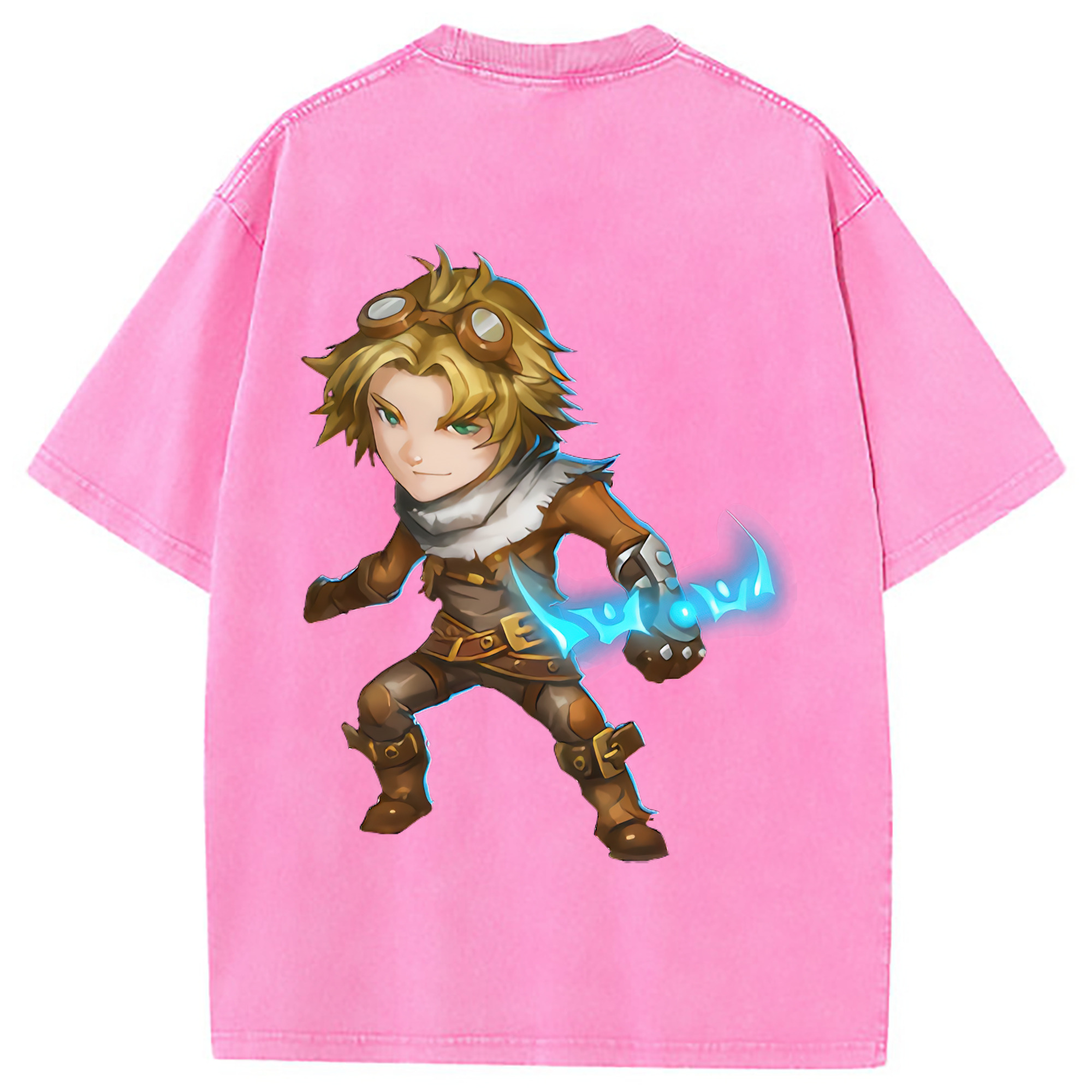 （画像用） リーグ・オブ・レジェンド League of Legends LOL 綿100% ヴィンテージ風 半袖Tシャツ（背面プリント）